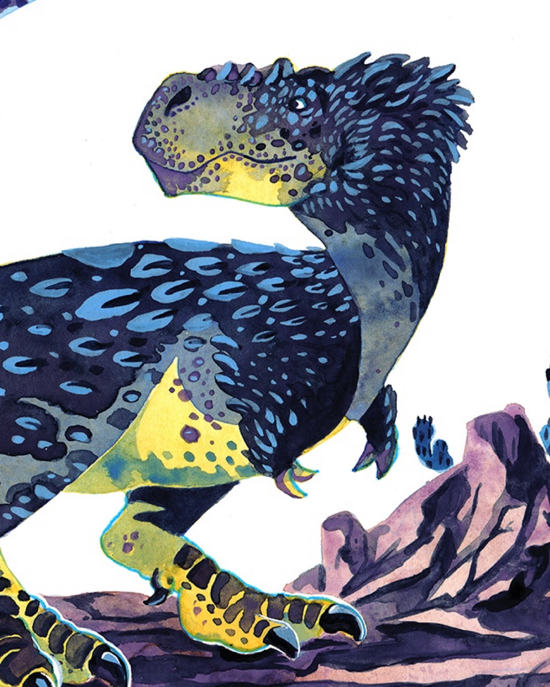 Albertosaurus Bluff - Original Watercolor Painting