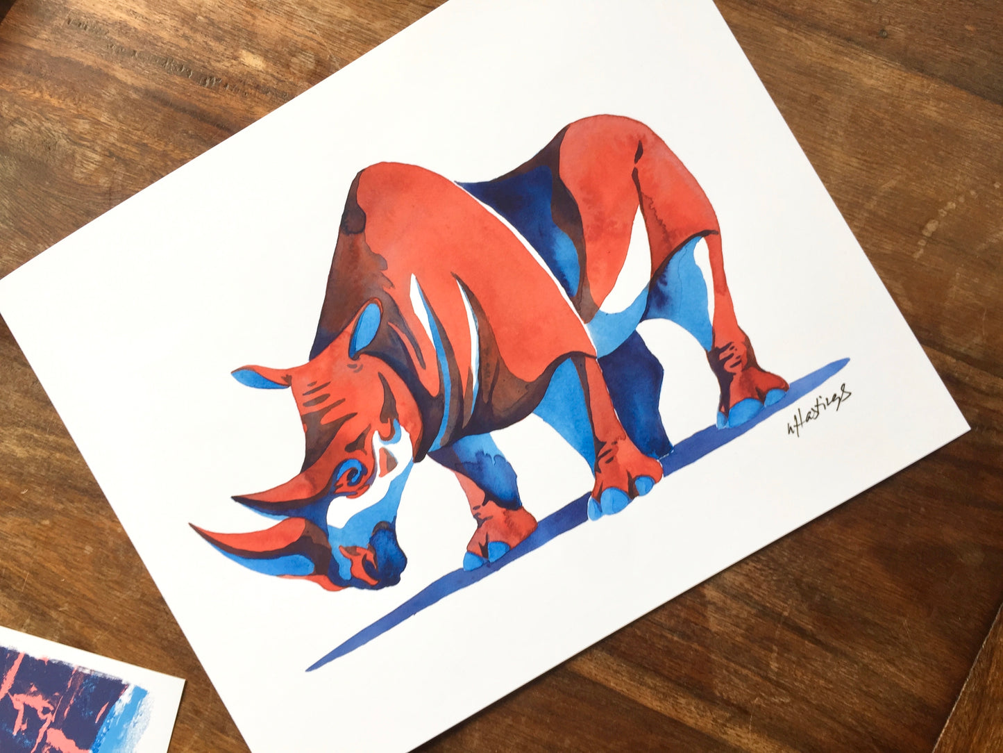 Red Rhino Print