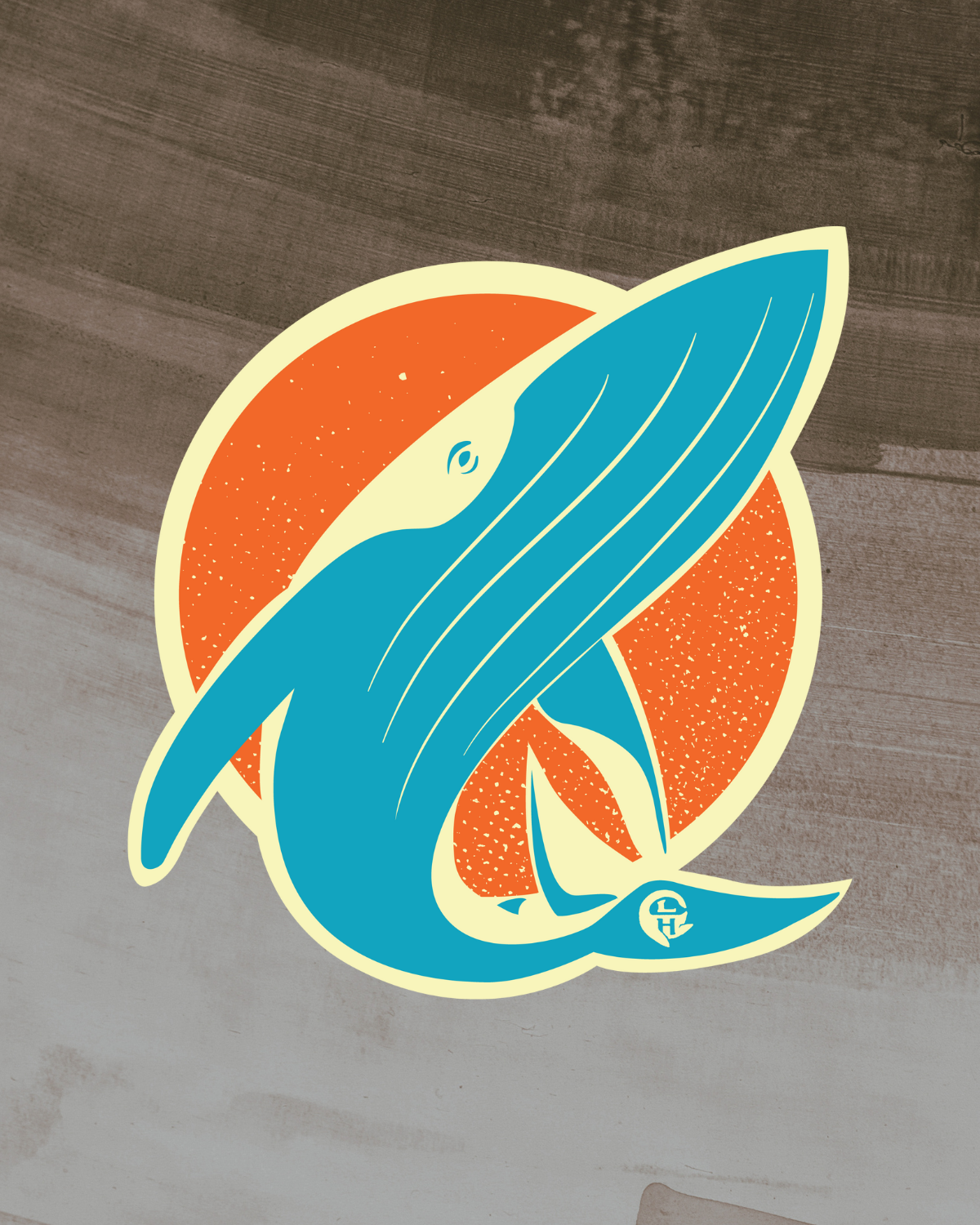 Sun Whale Sticker