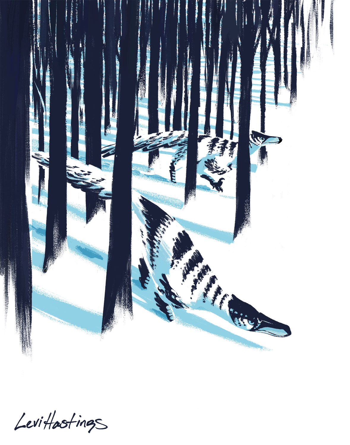 Winter Raptors - Fine Art Print