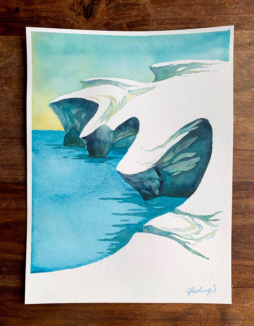 Milos Study #3 - Original Watercolor Painting