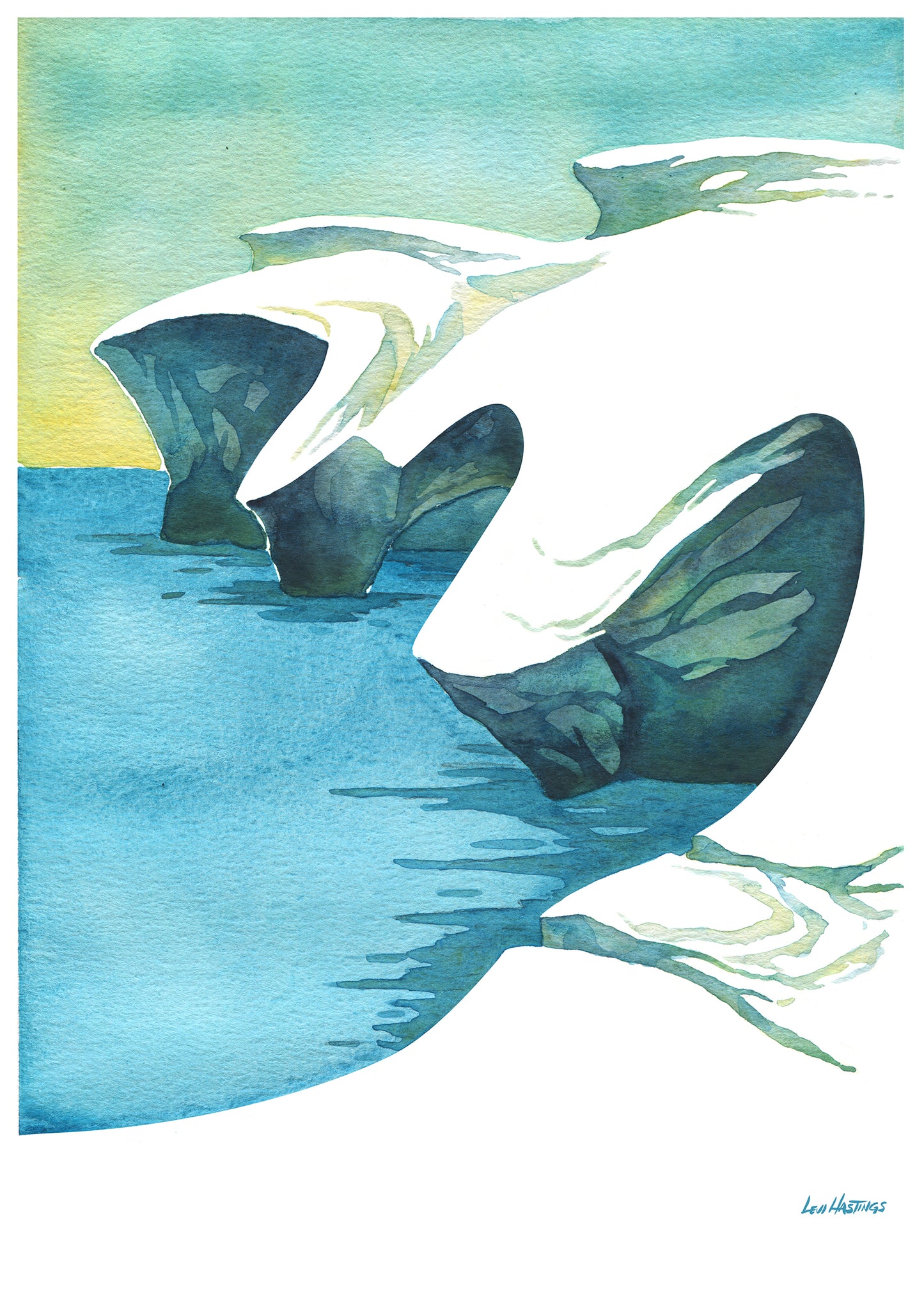 Milos Study #3 - Original Watercolor Painting