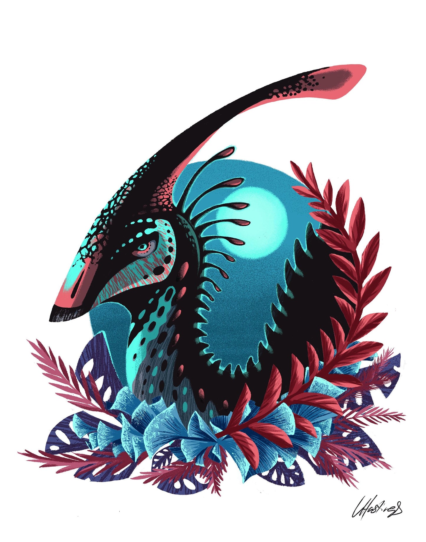 Parasaurolophus - Fine Art Print