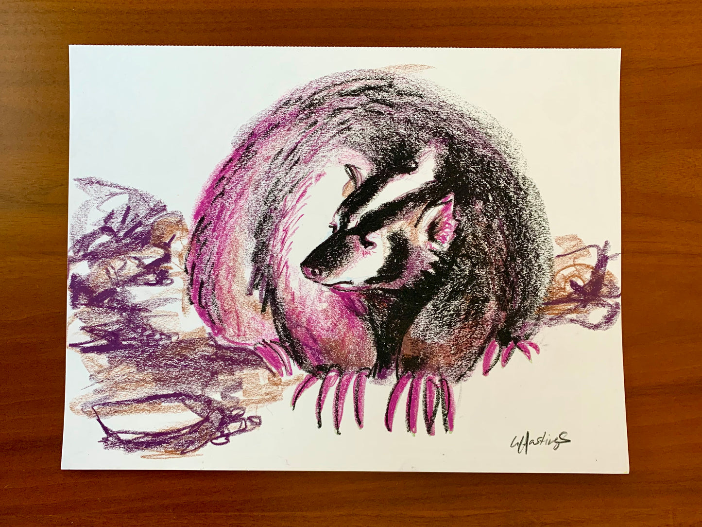 Grumpy Badger - Original Drawing
