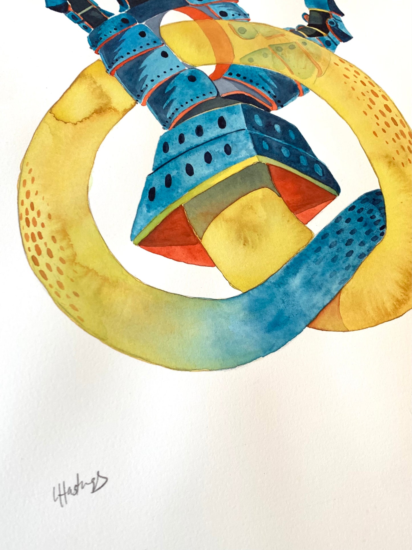 Gauntlet - Original Watercolor Painting