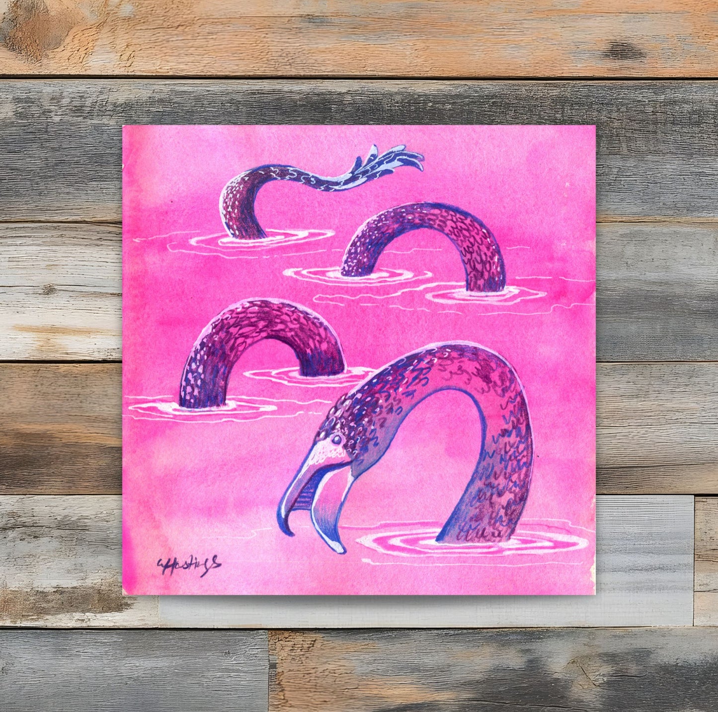 Flamingo Serpent - Original Painting