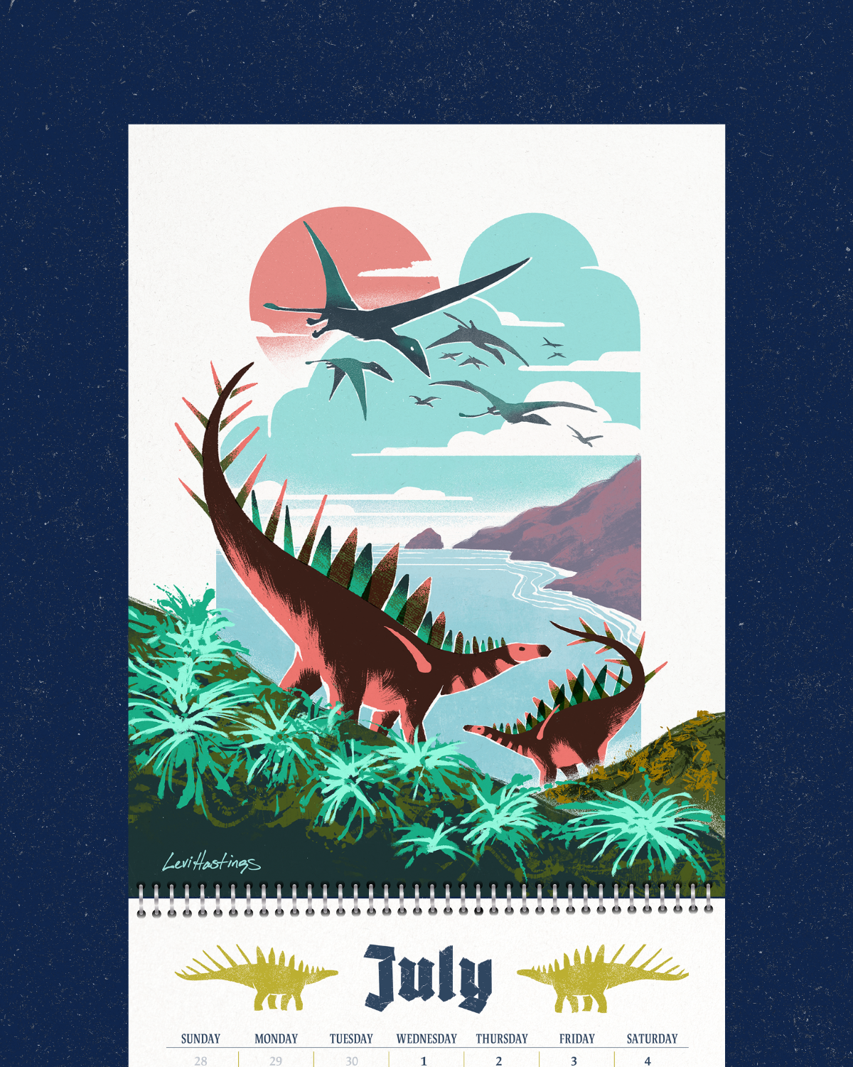 2026 Paleo Art Calendar - Monarchs of the Mesozoic - PREORDER