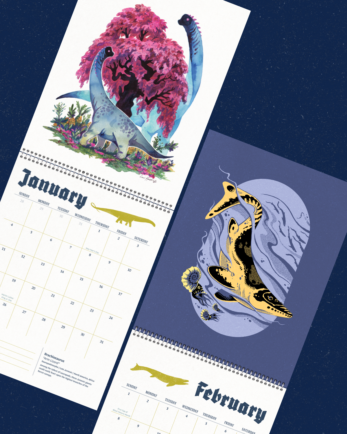 2026 Paleo Art Calendar - Monarchs of the Mesozoic - PREORDER