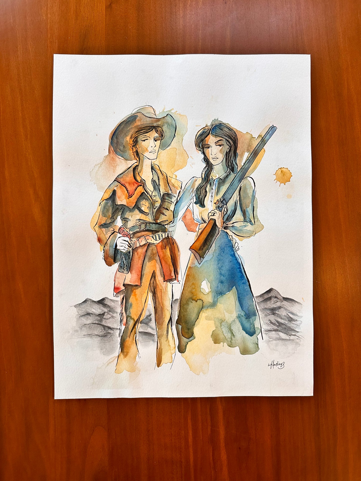 Trailblazers - Original Watercolor Painting