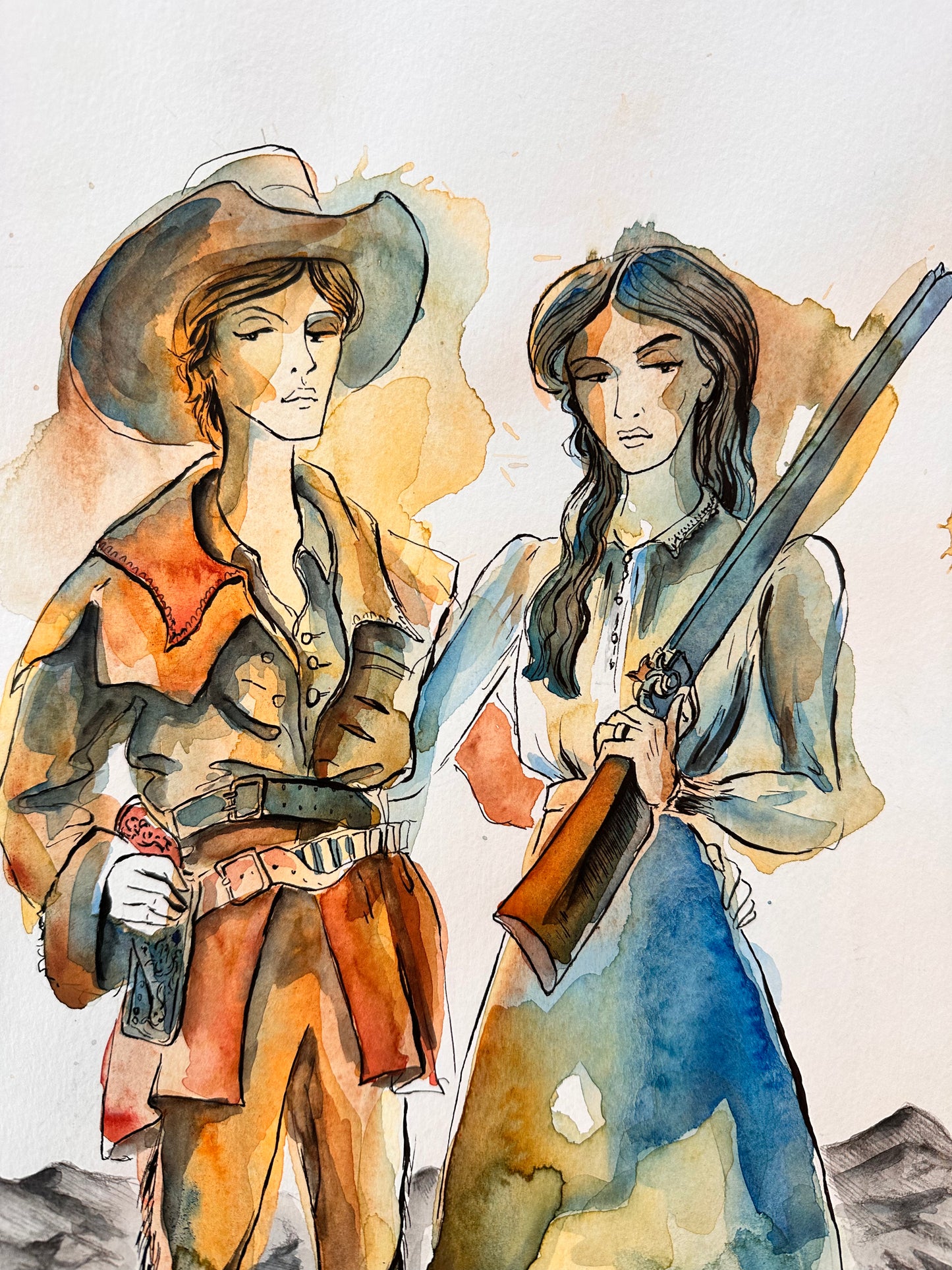 Trailblazers - Original Watercolor Painting