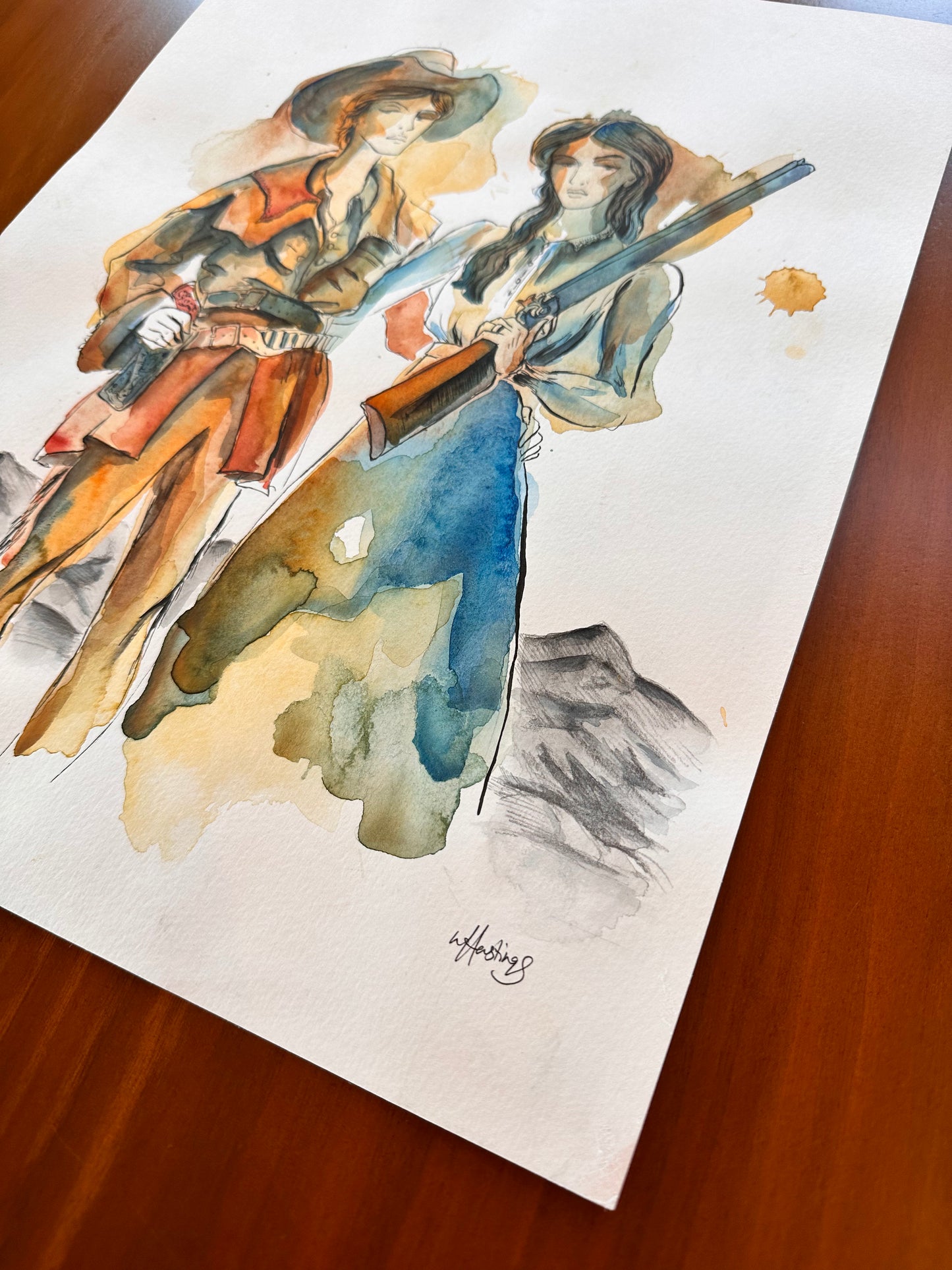 Trailblazers - Original Watercolor Painting