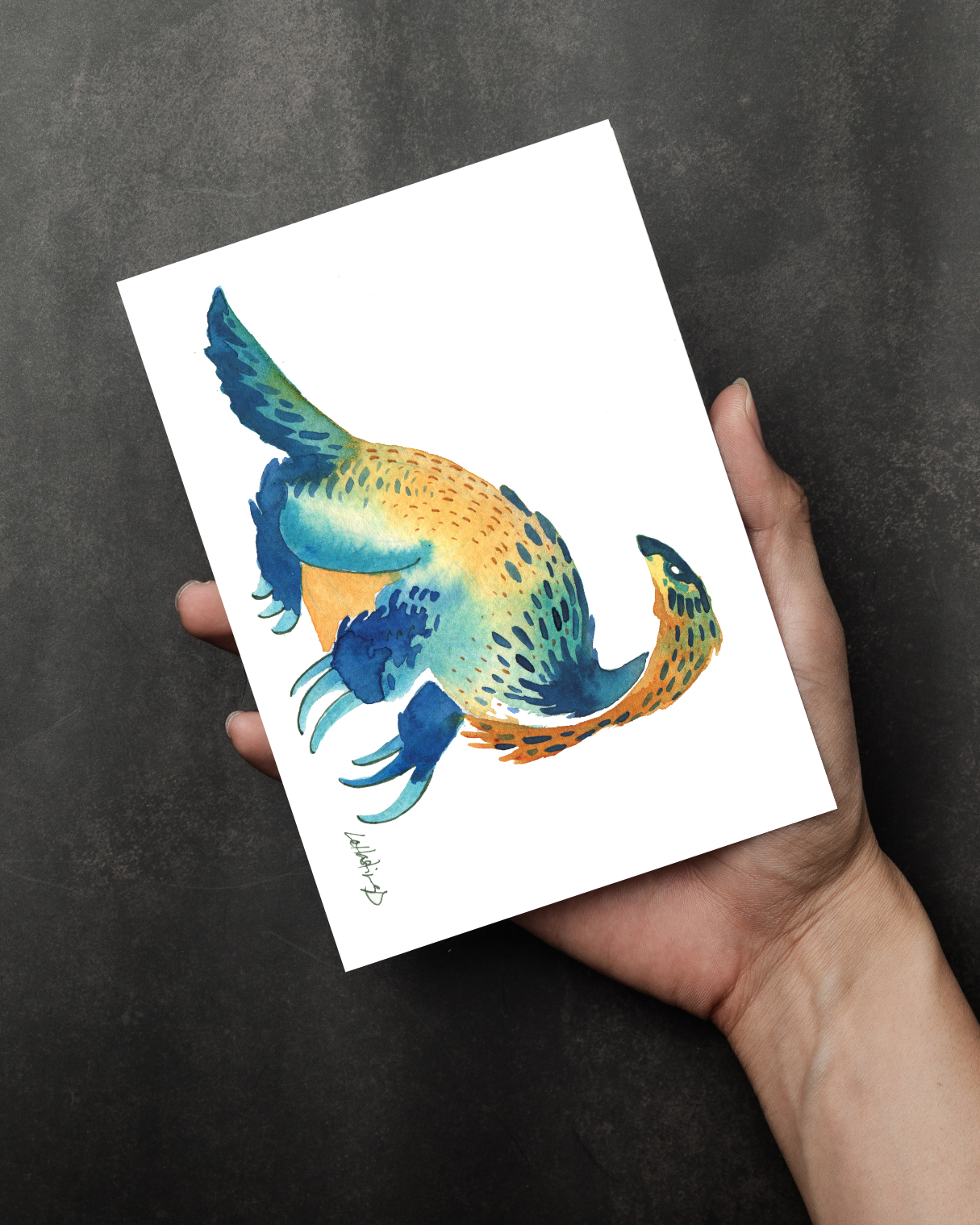 Therazinosaurus - Mini Print