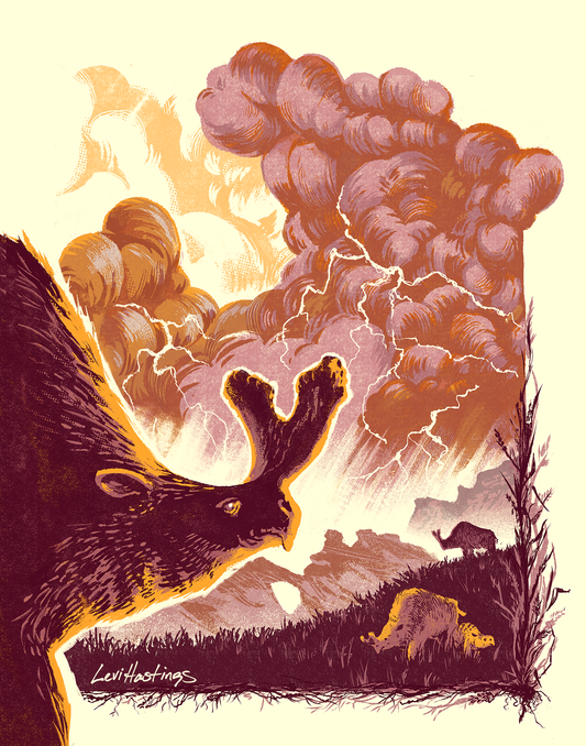 Brontotherium Thunder Beast -  Fine Art Print