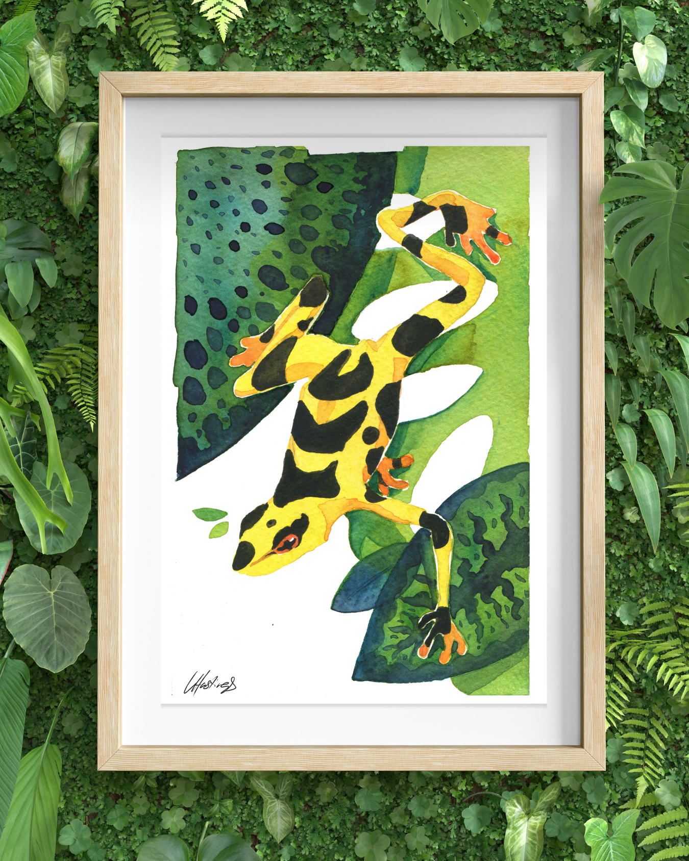 Golden Frog - Original Watercolor Painting