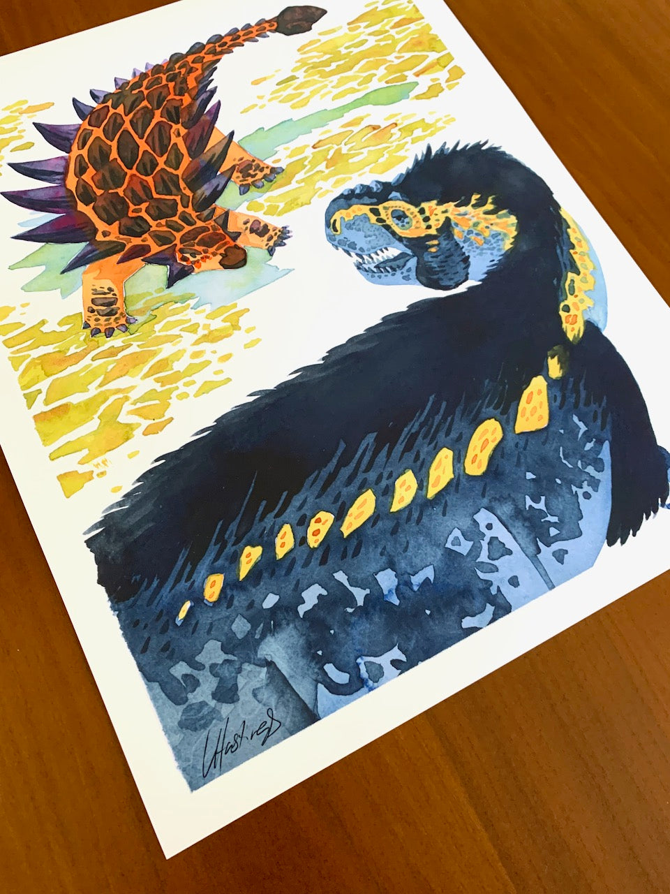 Dinosaur Duel - Fine Art Print