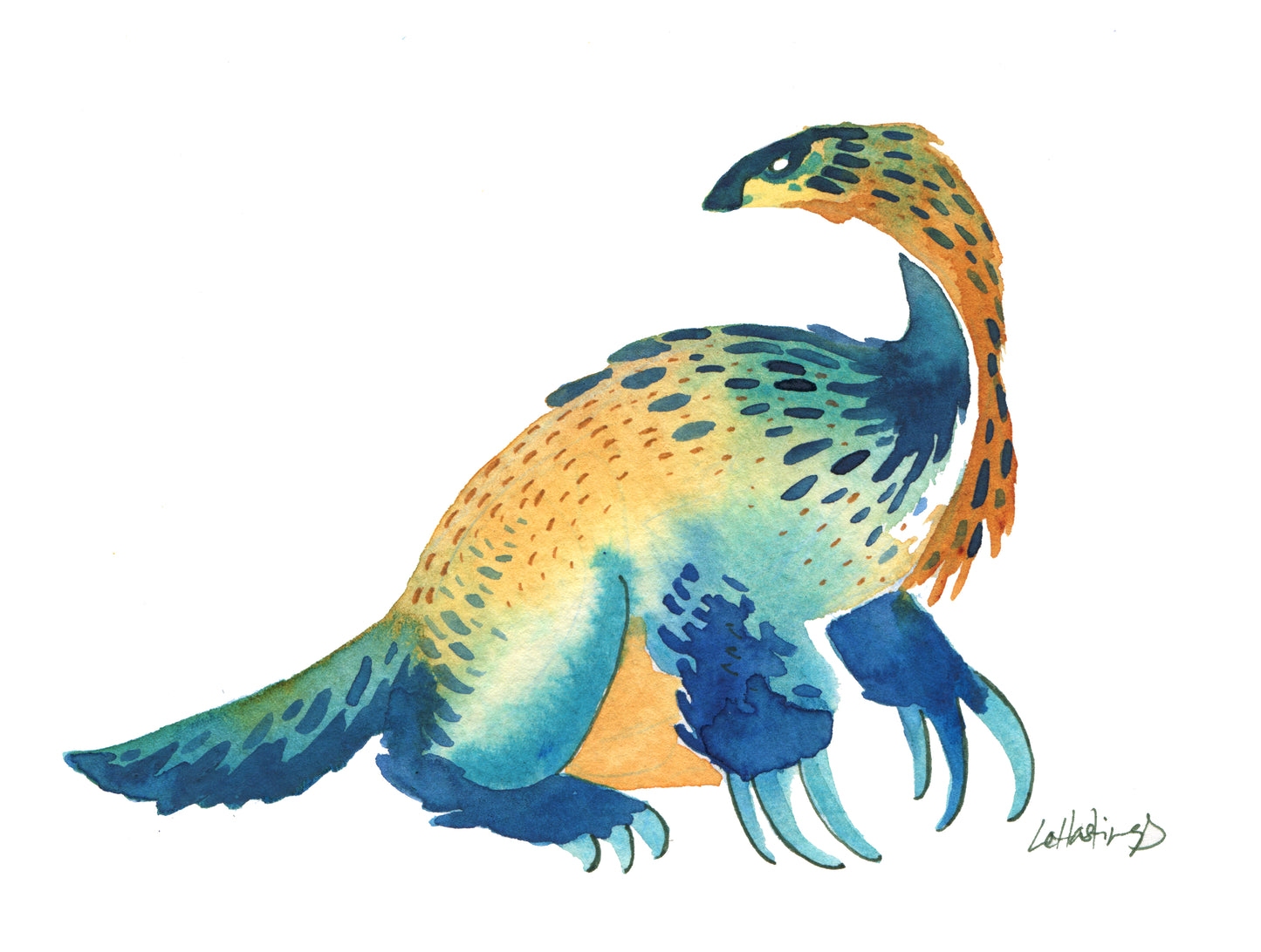 Therazinosaurus - Mini Print