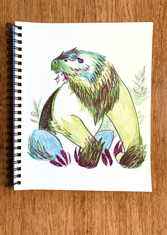 Giant Ground Sloth - Original Drawing