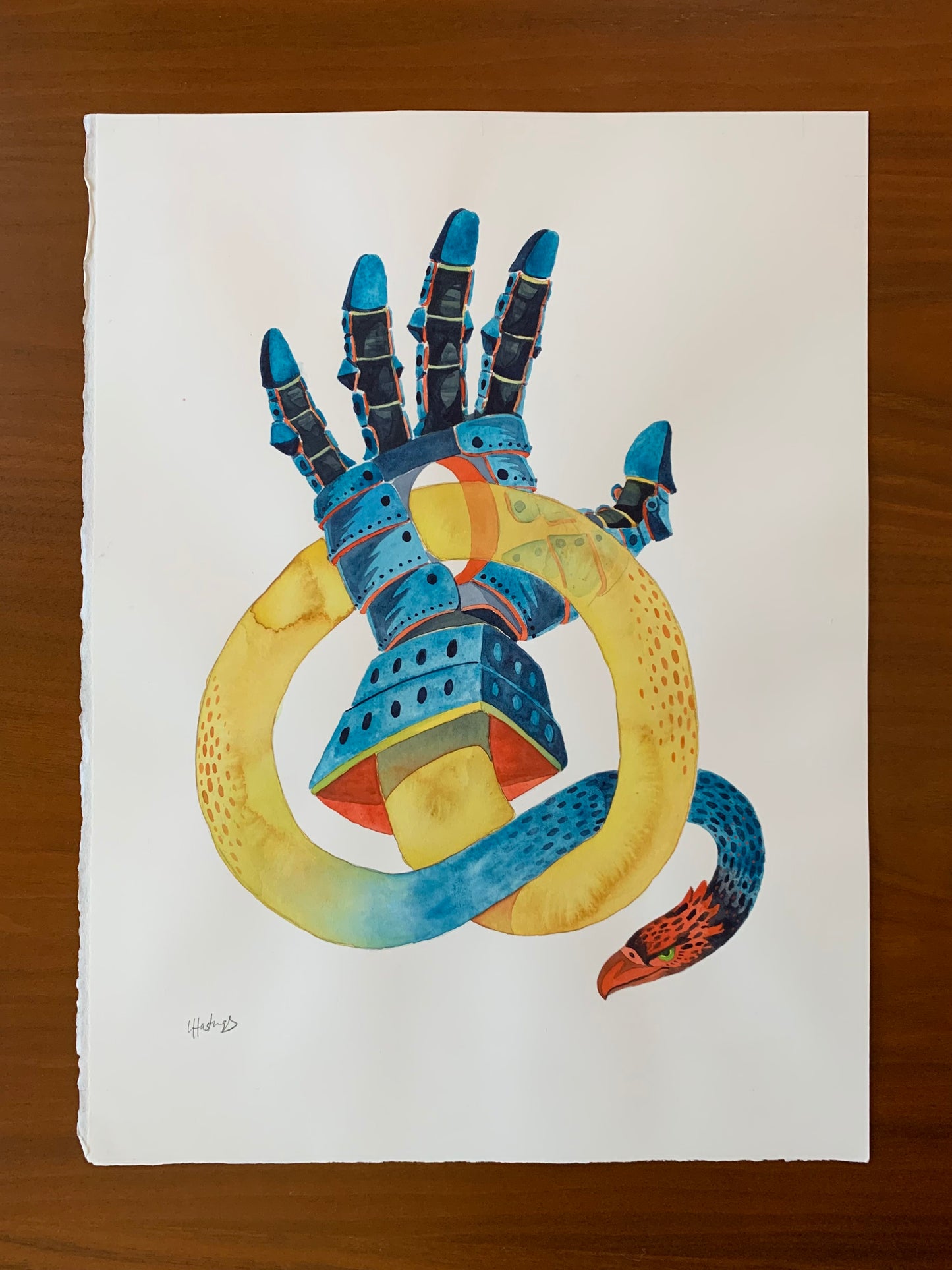 Gauntlet - Original Watercolor painting