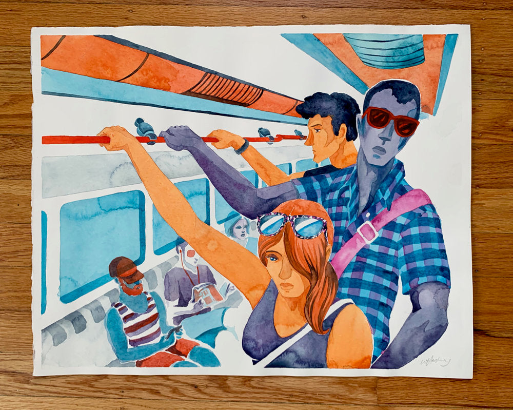 Late Train - Original Painting